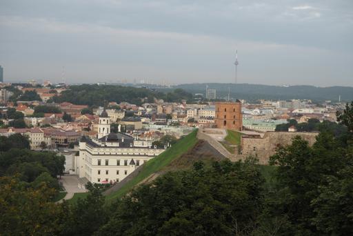 Gediminův hrad od Tří křížů