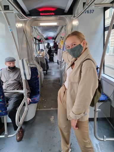 Ļena v &quotpražské&quot tramvaji v Rize