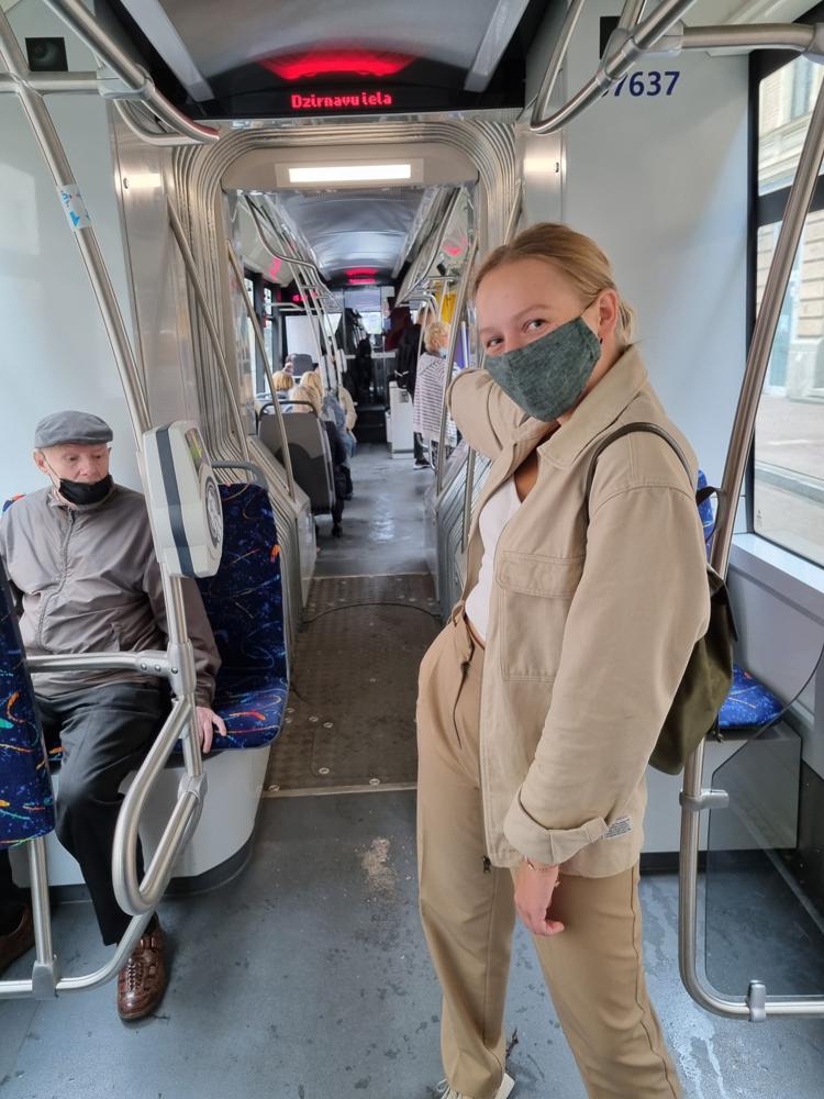 Ļena v 'pražské' tramvaj