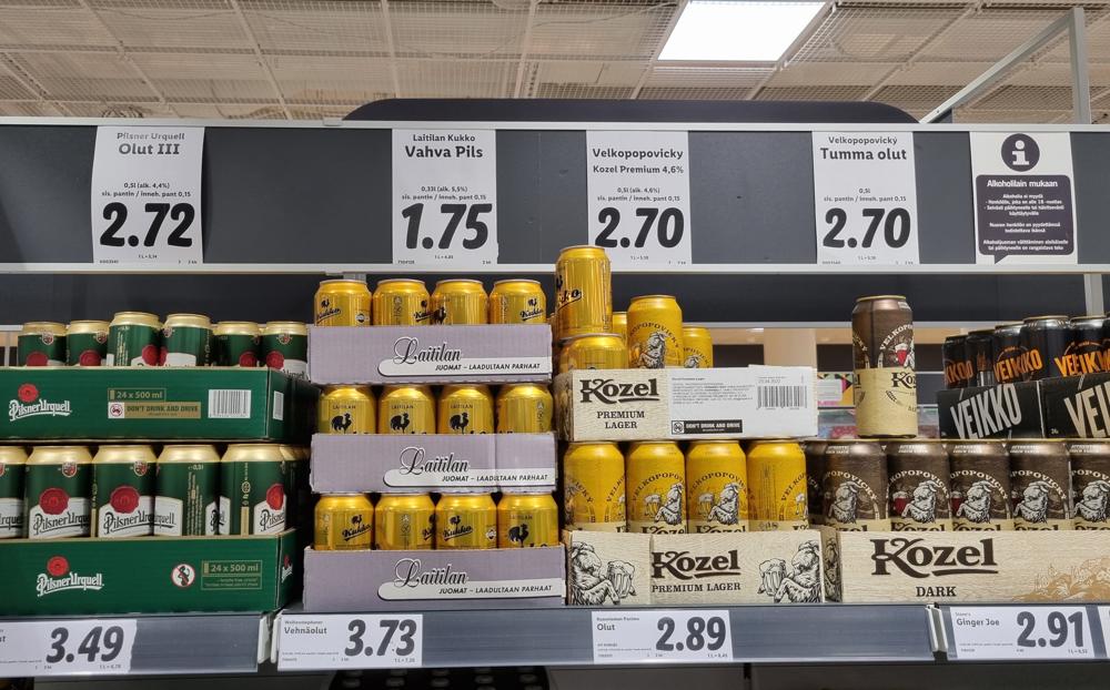České pivo v supermarketu