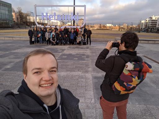 Fotím skupinu Němců ve fotokoutků